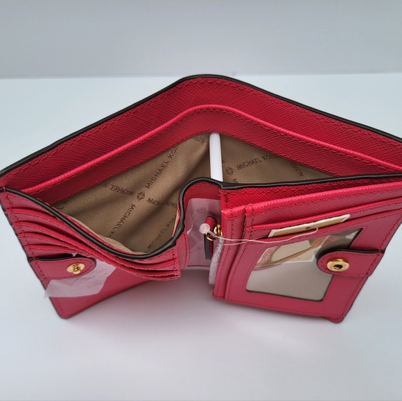 🆕️MICHAEL🌻KORS Jet Set Charm Hibiscus MD Slim Wallet Leather - Picture 9 of 11